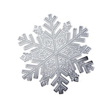 6 Pack Silver Metallic Vinyl Placemats, Snowflake Non-Slip Winter Wonderland Table Mats 18"#whtbkgd