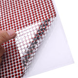 21x11inch Red Self Adhesive Rhinestone Diamond Sticker Wrap Sheets, DIY Craft Gem Stickers