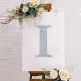 8 Inch Silver Decorative Rhinestone Alphabet Letter Stickers DIY Crafts - I