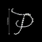 12 Pack | 1.5inch Clear Rhinestone Monogram Letter Jewel Sticker Self Adhesive DIY Diamond Decor - P