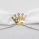 2inch Gold Diamond Metal Crown Sash Bow Pin