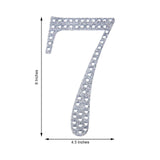 8 Inch Silver Decorative Rhinestone Number Stickers DIY Crafts - 7