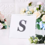 4inch Black Decorative Rhinestone Alphabet Letter Stickers DIY Crafts - S