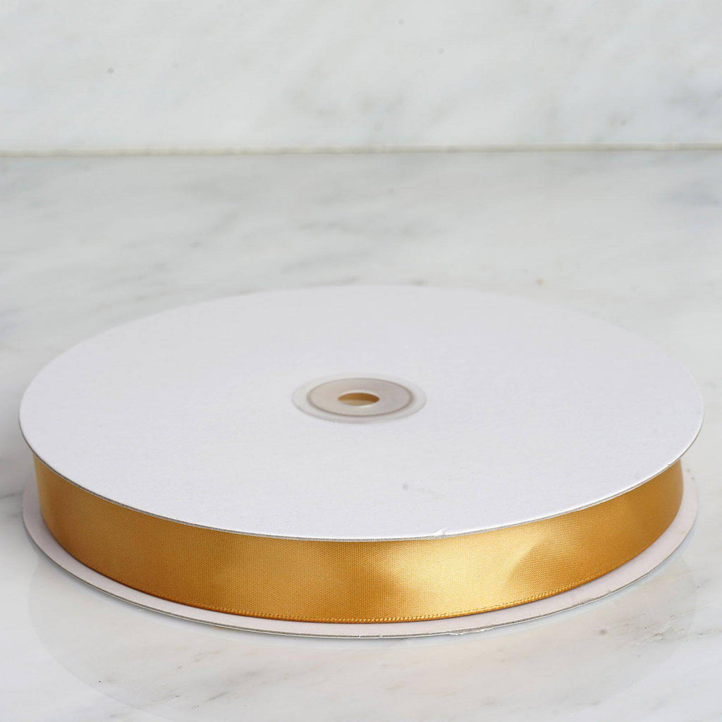 Gold Satin Ribbon 100 Yards 7/8