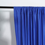 2 Pack Royal Blue Scuba Polyester Curtain Panel Durable Flame Resistant Backdrops Wrinkle