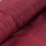 54inch x 10 Yards Burgundy Accordion Crinkle Taffeta Fabric Bolt