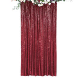 8ftx8ft Burgundy Sequin Event Background Drape, Photo Backdrop Curtain Panel