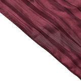 Pack of 5 | Accordion Crinkle Taffeta Chair Sashes - Burgundy