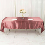 60"x102" Cinnamon Rose Smooth Satin Rectangular Tablecloth