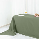 90x156inch Eucalyptus Sage Green Polyester Rectangular Tablecloth