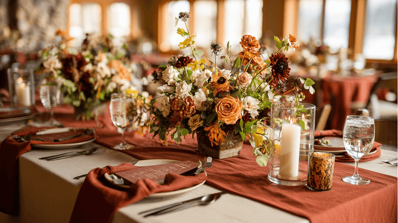 Rich Earthly Color Palette Wedding Decors