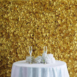 11 Sq ft. | Gold UV Protected Hydrangea Flower Wall Mat Backdrop