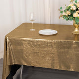 60x126inch Antique Gold Shimmer Sequin Dots Polyester Tablecloth, Sparkle Glitter