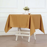 Gold Polyester Square Tablecloth 54"x54"