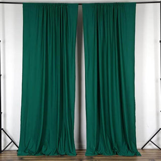 Add a Touch of Elegance with Hunter Emerald Green Scuba Polyester Curtain Panel