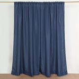 2 Pack Navy Blue Polyester Event Curtain Drapes, 10ftx8ft Backdrop Event Panels With Rod Pockets