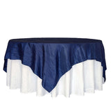 90inch Accordion Crinkle Taffeta Table Overlay - Navy Blue