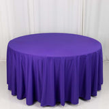 120inch Purple Premium Scuba Wrinkle Free Round Tablecloth, Seamless Scuba Polyester Tablecloth