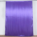 8ftx10ft Purple Satin Formal Event Backdrop Drape, Window Curtain Panel