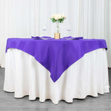 54"x54" Purple Premium Polyester Square Table Overlay - 220GSM