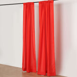 2 Pack Red Polyester Event Curtain Drapes, 10ftx8ft Backdrop Event Panels With Rod Pockets 130 GSM