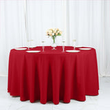 120inch Wine Seamless Polyester Round Tablecloth