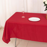 60"x102" Wine Polyester Rectangular Tablecloth