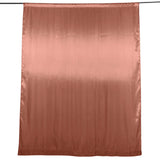 8ftx10ft Terracotta (Rust) Satin Formal Event Backdrop Drape, Window Curtain Panel