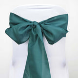 5 Pack | Peacock Teal Polyester Chair Sashes - 6inch x 108inch#whtbkgd