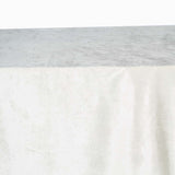 90inch x132inch Ivory Seamless Premium Velvet Rectangle Tablecloth, Reusable Linen