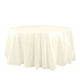 132inch Ivory Accordion Crinkle Taffeta Seamless Round Tablecloth