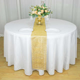 10x108inch Gold Diamond Rhinestone Mesh Table Runner, Crystal Rhinestone Ribbon Bling Roll