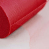 6Inchx100 Yards Red Tulle Fabric Bolt, Sheer Fabric Spool Roll For Crafts