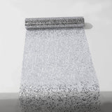 Metallic Silver Sequin Mesh Polyester Table Runner - 11x108inch