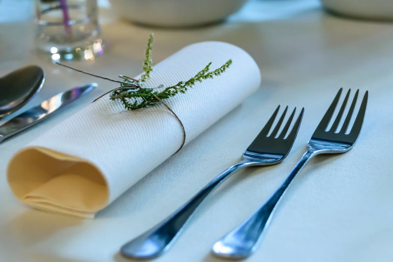 Napkin Folds for Wedding Receptions- rolled napkins