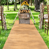 36" x 100ft All Natural Jute Burlap Aisle Runner