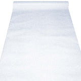 3ftx50ft White Glitter Wedding Aisle Runner Non-Woven Red Carpet Runner Hollywood, Glam Parties