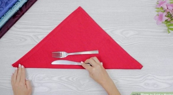 Napkin Folds for Wedding Receptions- silverware napkin roll