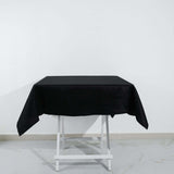 54"x54" Black 100% Cotton Linen Square Tablecloth Washable