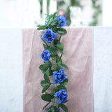 6ft | Royal Blue Artificial Silk Rose Garland UV Protected Flower Chain