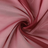 5ftx14ft Premium Burgundy Chiffon Curtain Panel, Backdrop Ceiling Drapery With Rod Pocket#whtbkgd