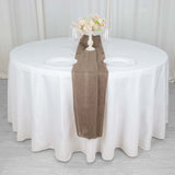 6ft Taupe Premium Chiffon Table Runner