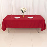 60"x102" Wine Polyester Rectangular Tablecloth