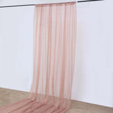 10ftx30ft Dusty Rose Sheer Ceiling Drape Curtain Panels Durable Flame Resistant Fabric