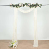 20ft Ivory Gauze Cheesecloth Fabric Wedding Arch Drapery, Window Scarf Valance, Boho Decor