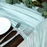 10ft Baby Blue Gauze Cheesecloth Boho Table Runner