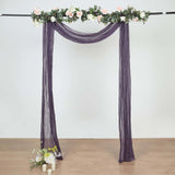 20ft Purple Gauze Cheesecloth Fabric Wedding Arch Drapery, Window Scarf Valance, Boho Decor