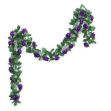 6ft | Purple Artificial Silk Rose Garland UV Protected Flower Chain