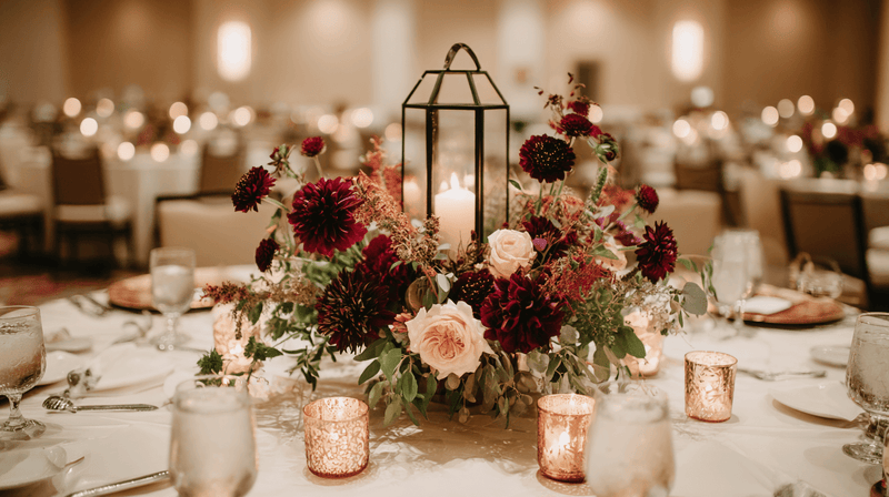 Romantic Reds Centerpieces