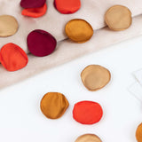 400 Pack | Matte Terracotta Mix Life-Like Flower Petals, Silk Rose Petal Round Table Confetti